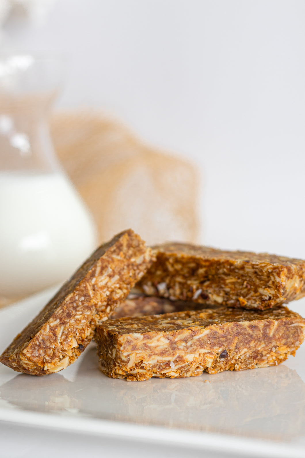 Almond Crunch Bars (Vegan, Dairy Free, No Refined Sugar. Gluten Free option)