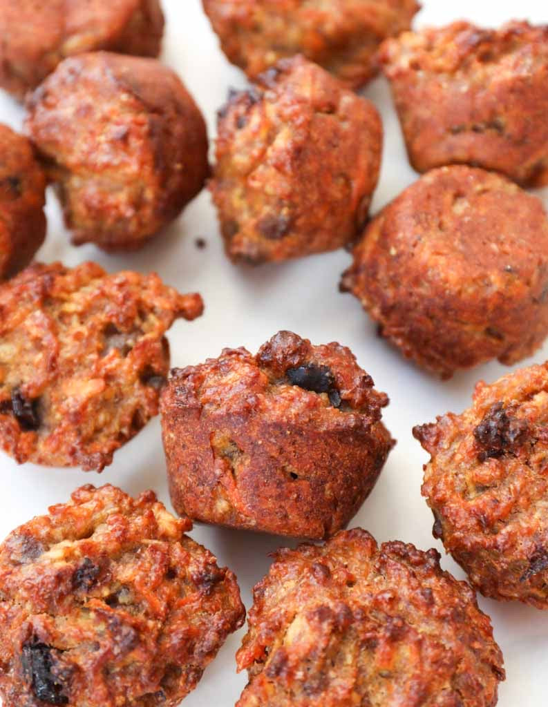 Sweet Mini Muffins (Dairy Free, No Nuts, No Refined Sugar, Egg Free option)